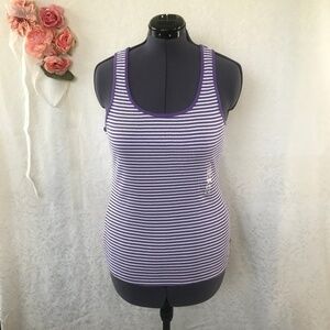 🌺GAP - Purple & White Stripe Tank Top.NWT